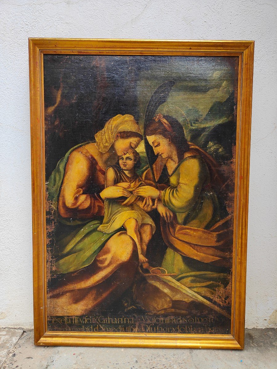 Peinture Religieuse Ancienne Du 17eme Siecle-photo-3