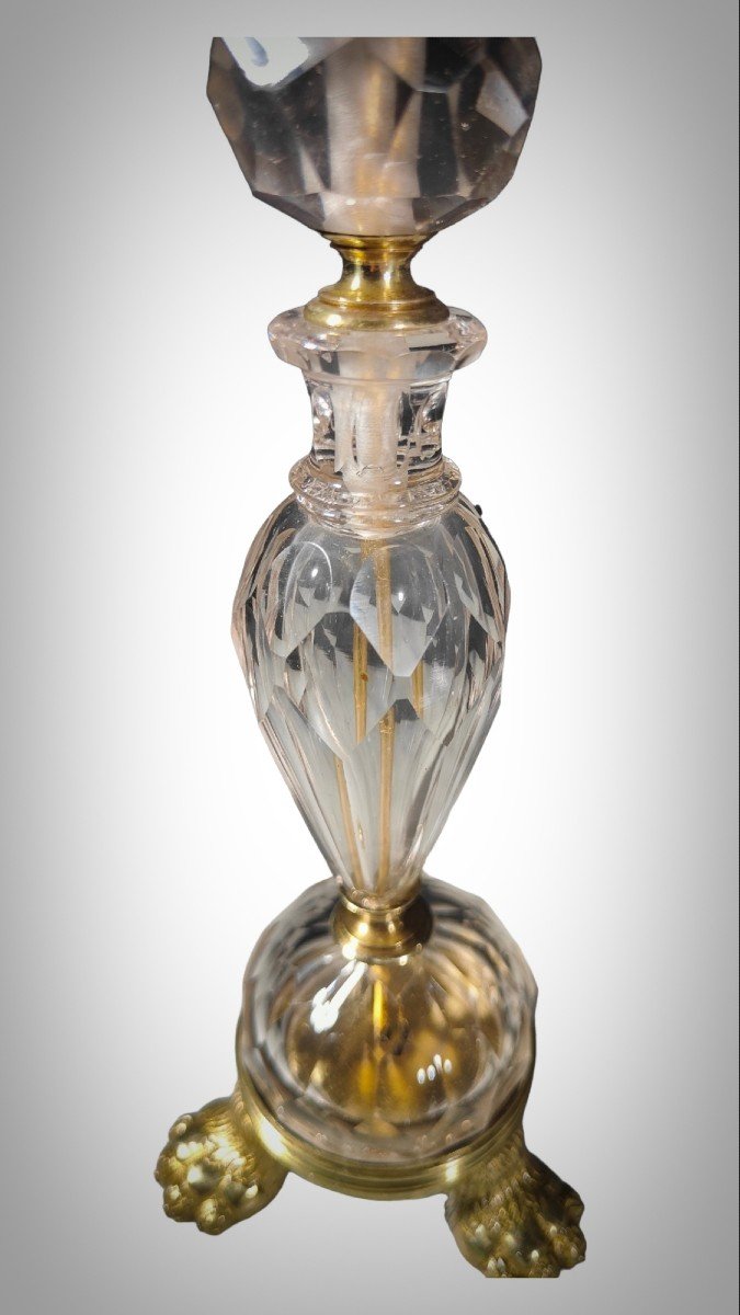 A Pair Of Crystal Candlesticks And Gilt Bronze Mounts, Late 17th Century-photo-8