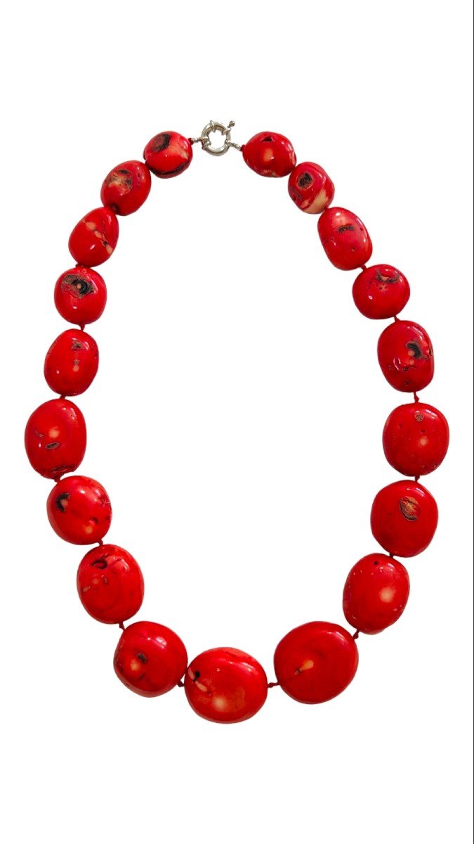 énorme Collier De Corail Rouge-photo-6