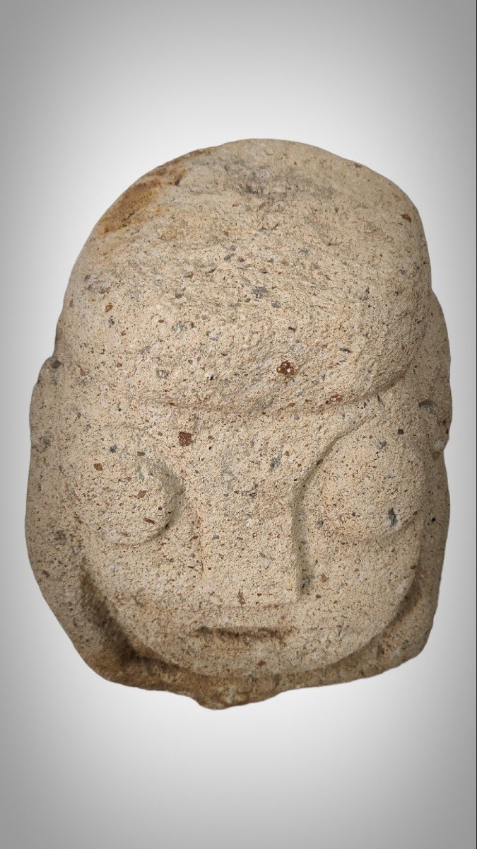 Stone Carved Anthropomorphic Sculpture From The Recuay Culture Peru 400bc-400ac-photo-3