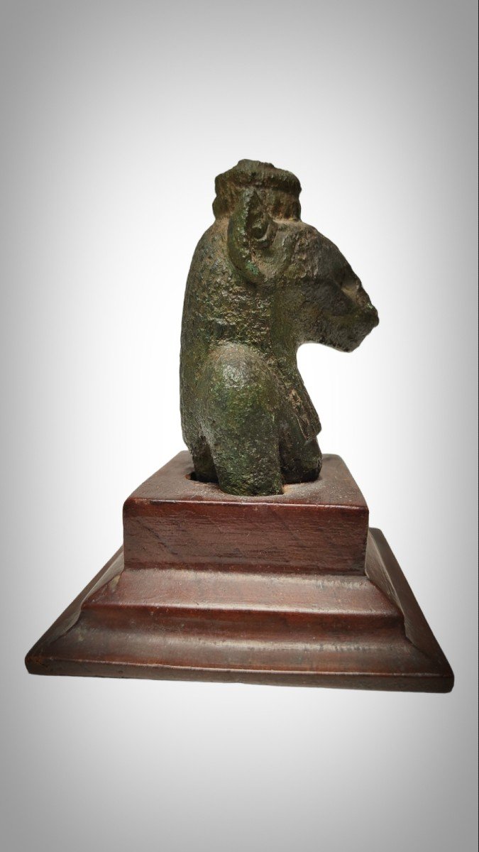 Figure égyptienne En Bronze d'Une Déesse à Tête De Lion Seckhmet, 21e/25e Dynastie, 1075-525 Av-photo-3