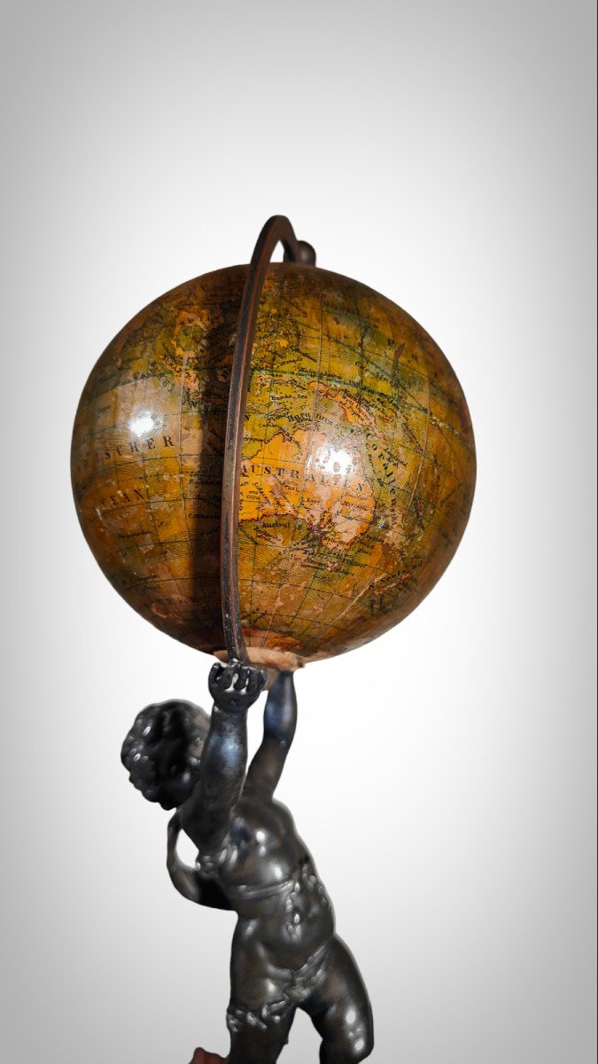 Globe Terrestre Ludwig Julius Heymann, Vers 1880-photo-5