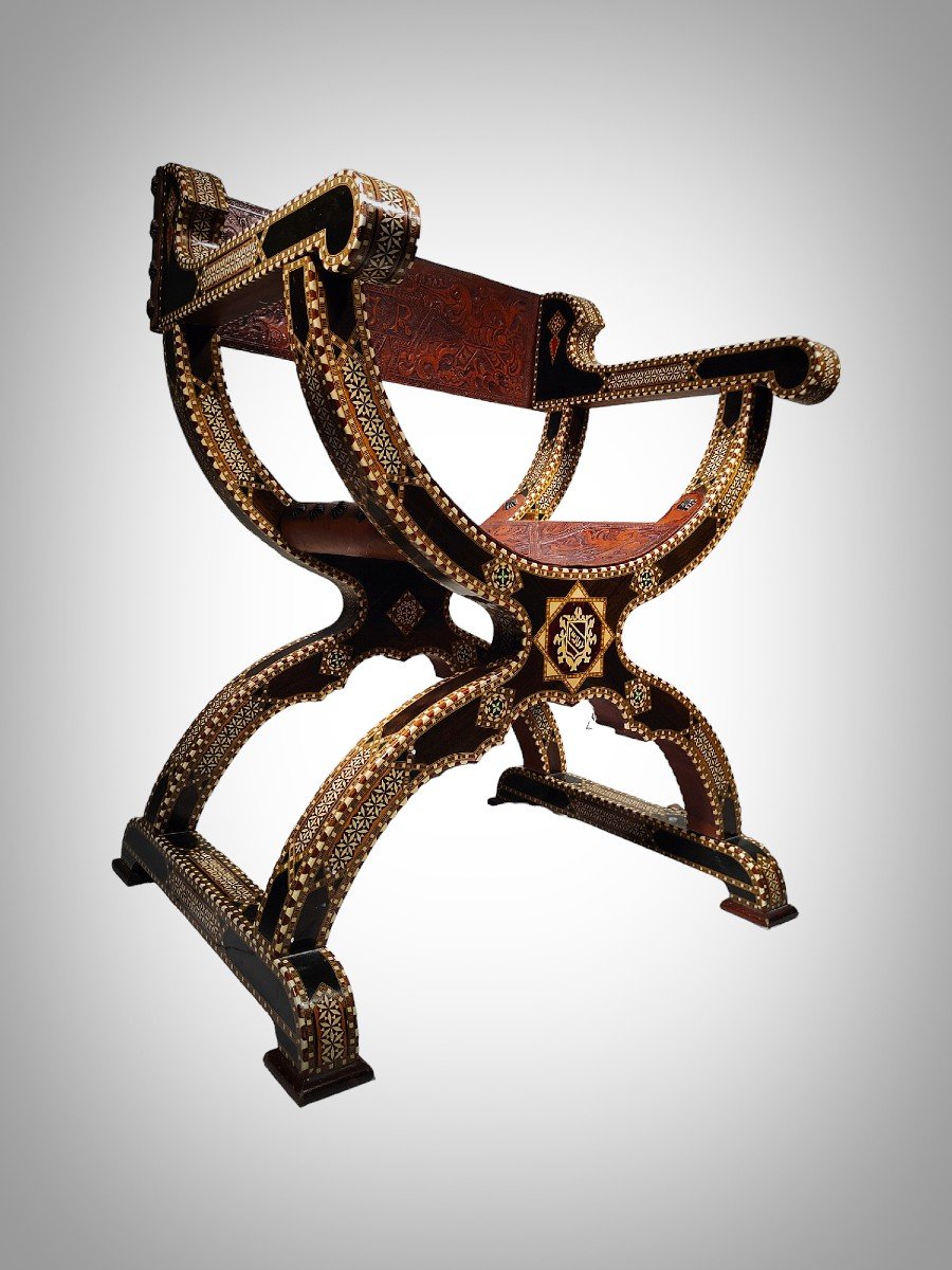  Fauteuil Hispano-mauresque De Style Nazarí-photo-4