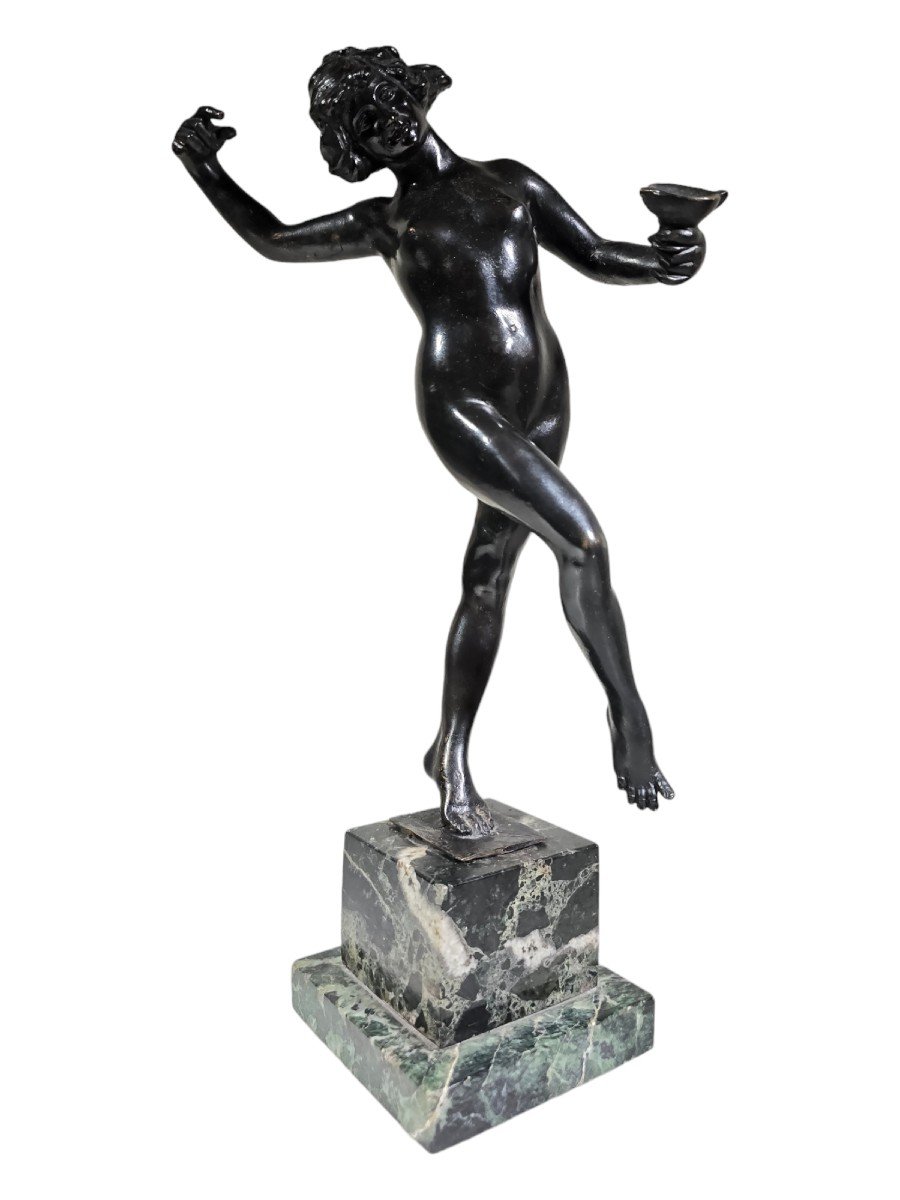 Classic Bronze Sculpture By Luigi De Luca - Young Girl From Ancient Greece-photo-4