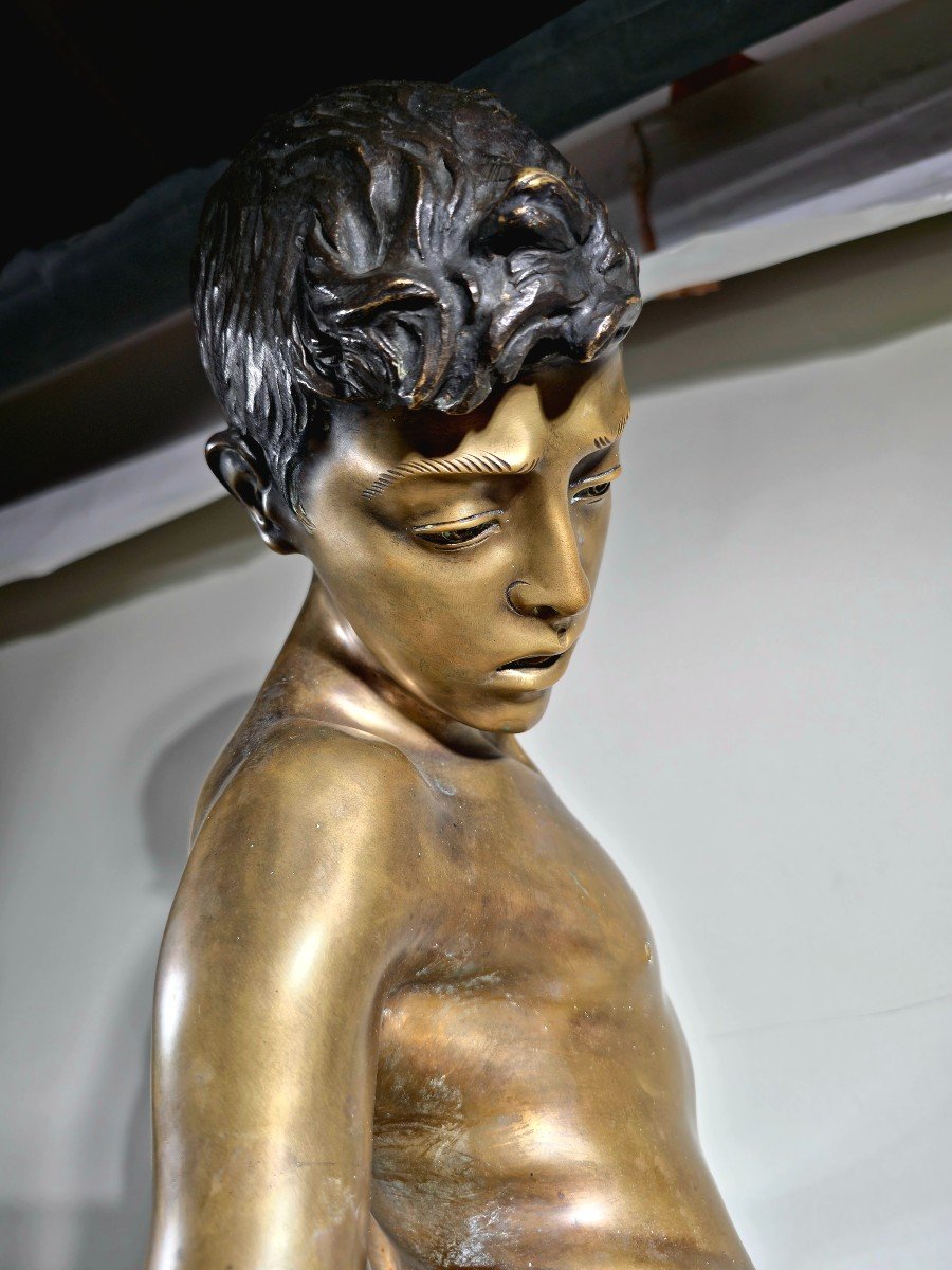  Child Bronze Sculpture - 105 Cm-photo-4
