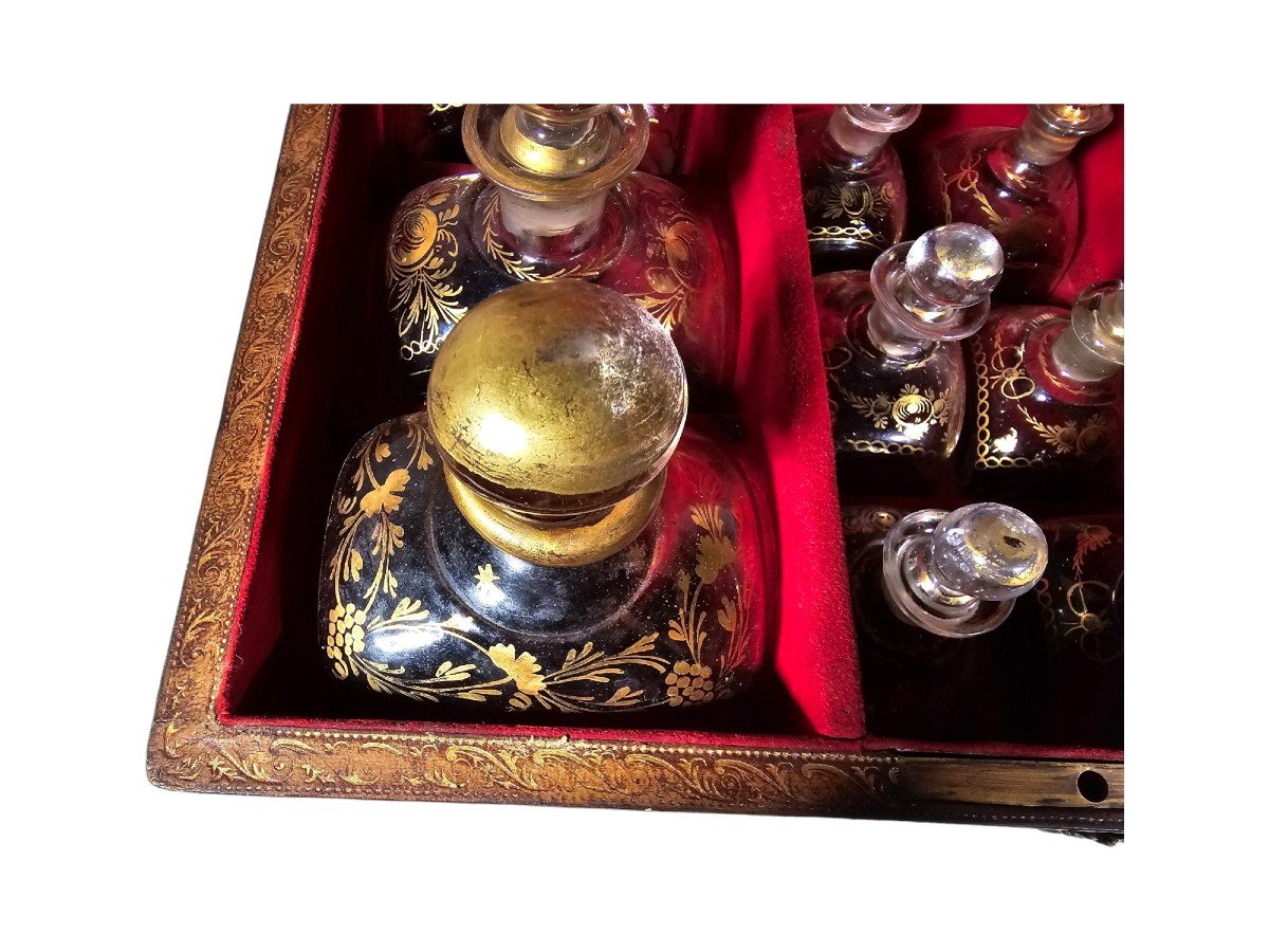 Alcohol / Liqueur Box, 18th Century Glassware-photo-3