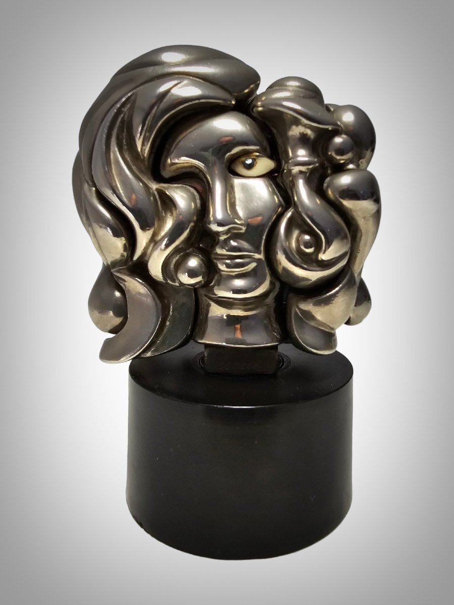 Miguel Berrocal Mini-sculpture Puzzle "portrait Of Michelle", 1960s-photo-2