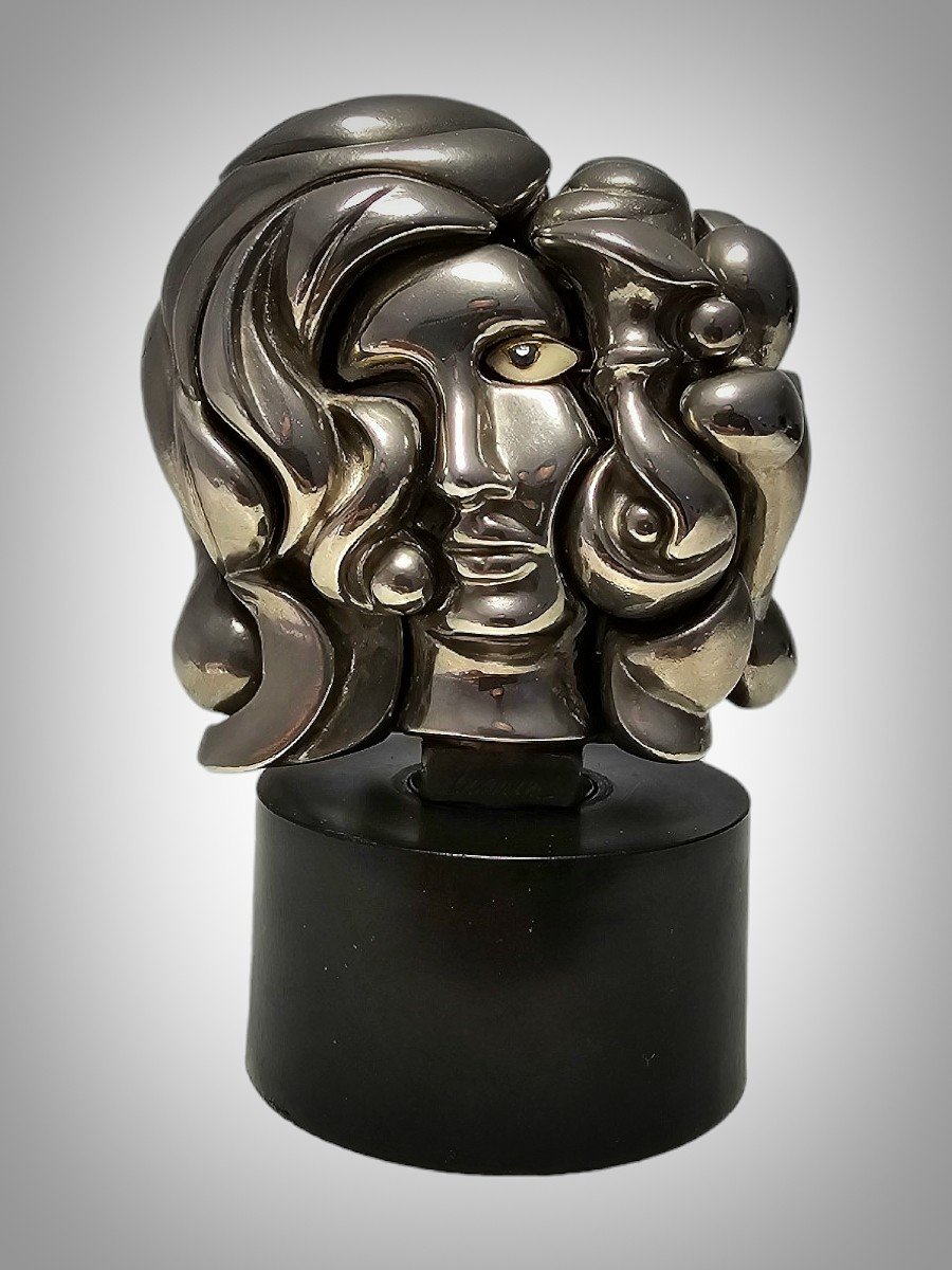 Miguel Berrocal Mini-sculpture Puzzle "portrait Of Michelle", 1960s