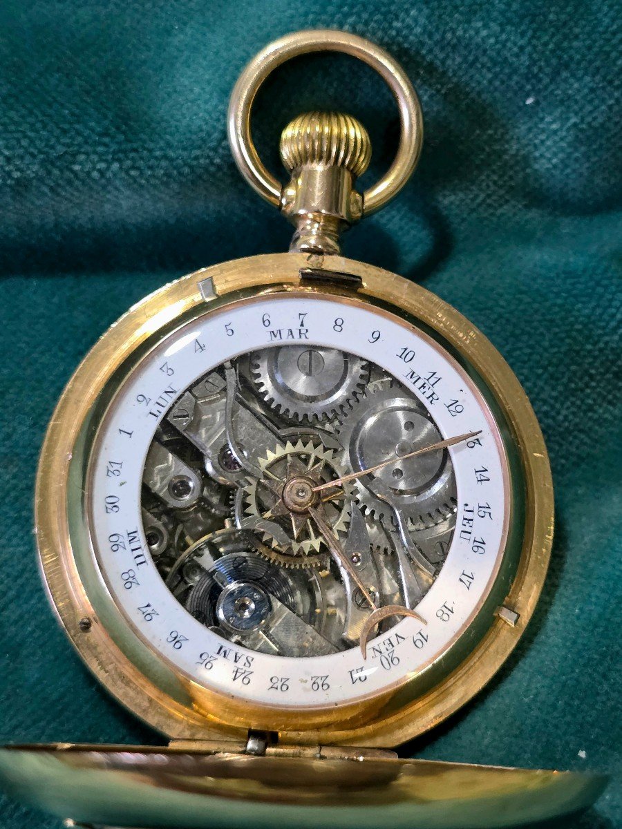  Pocket Watch In 18 Carat Gold, Dating From Around 1900-photo-4