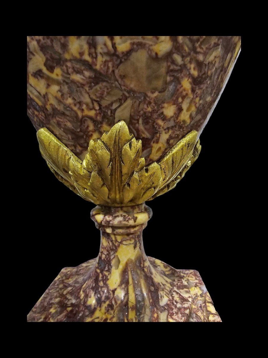  Grand Vase En Marbre Et Bronze Du XIXe Siècle-photo-1