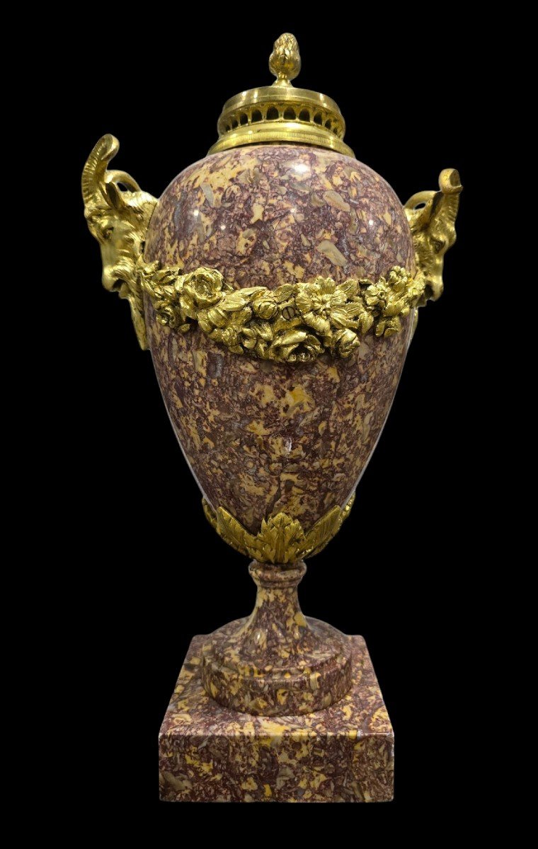  Grand Vase En Marbre Et Bronze Du XIXe Siècle