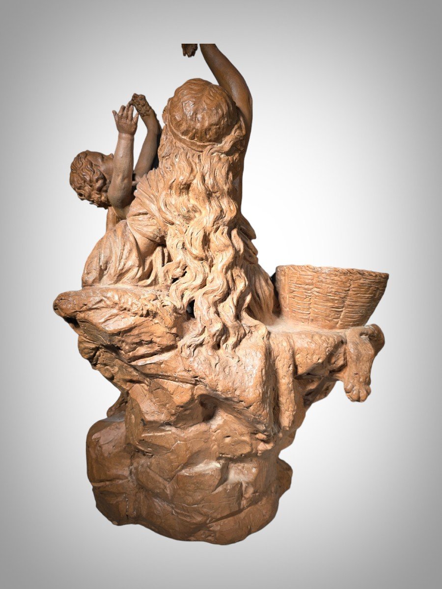 Sculpture En Terre Cuite Italienne Du XIXe Siècle-photo-2