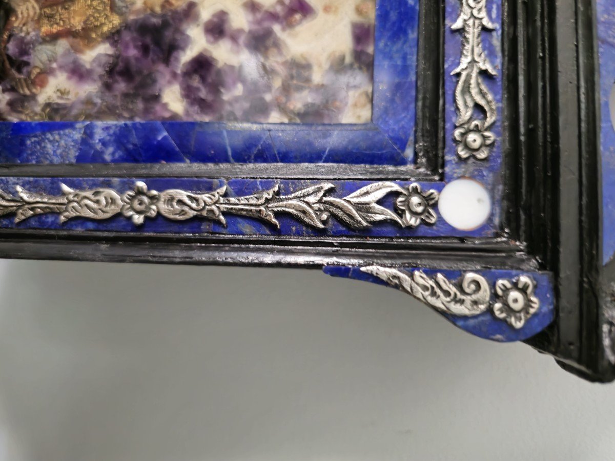 Important Oil Painting On Amethyst From The 17th Century, Italy - Symbolizing The Martyrdom Of-photo-5