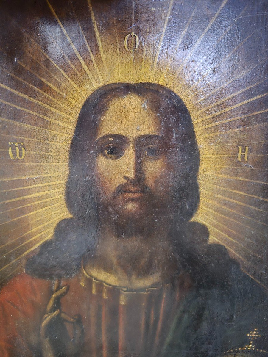 19th Century Orthodox Icon The Pantocrator-photo-1