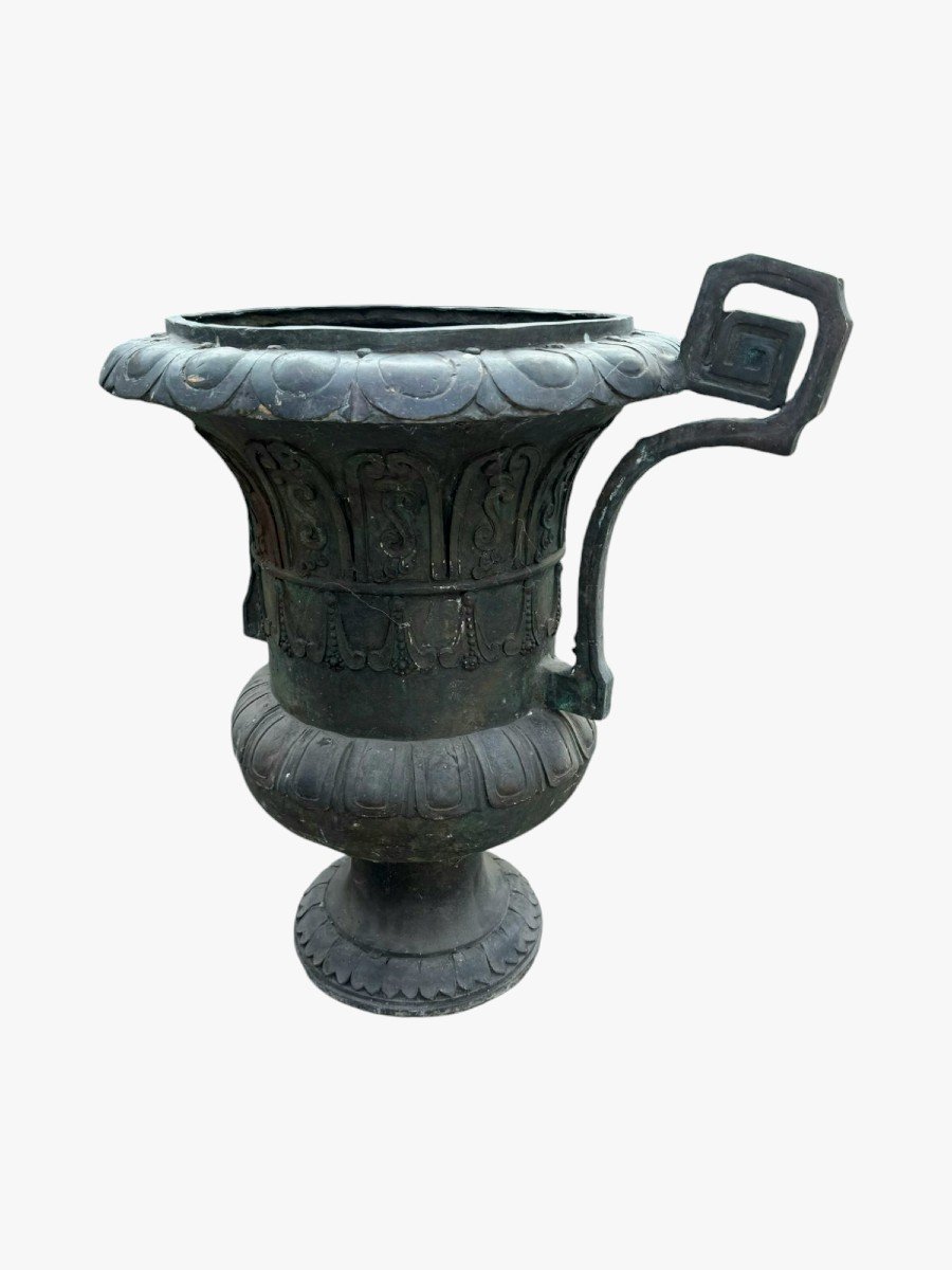 Grande Paire De Vases En Bronze 80 Cm-photo-3