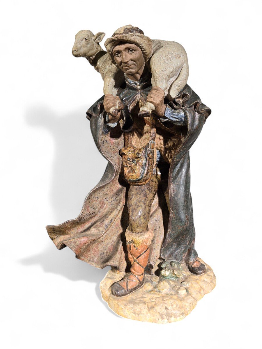 Grande Sculpture d'Un Berger