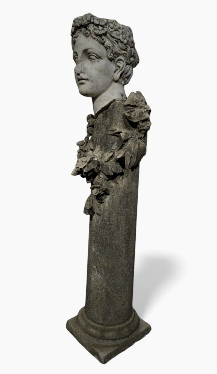 Large 19th Century Marble Statue - 120 Cm-photo-2
