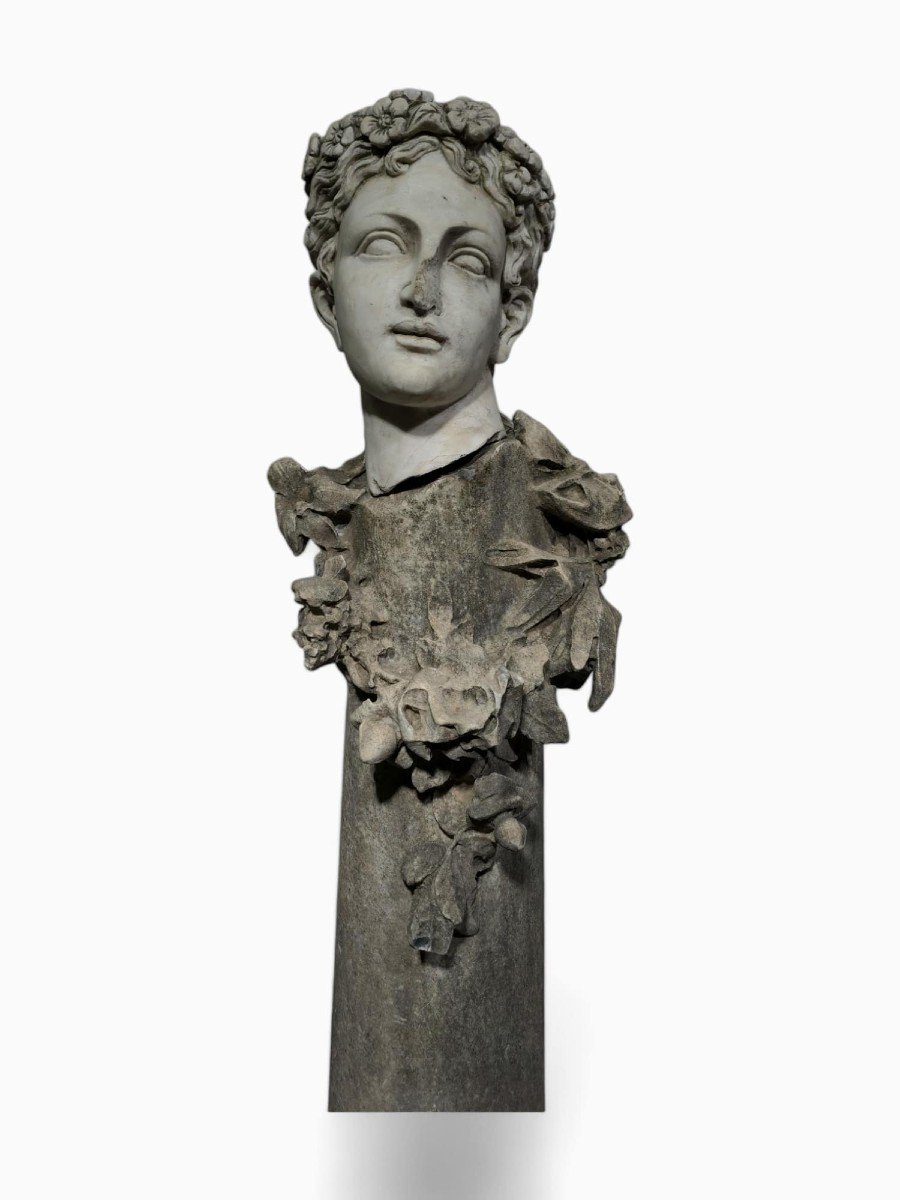 Large 19th Century Marble Statue - 120 Cm-photo-3