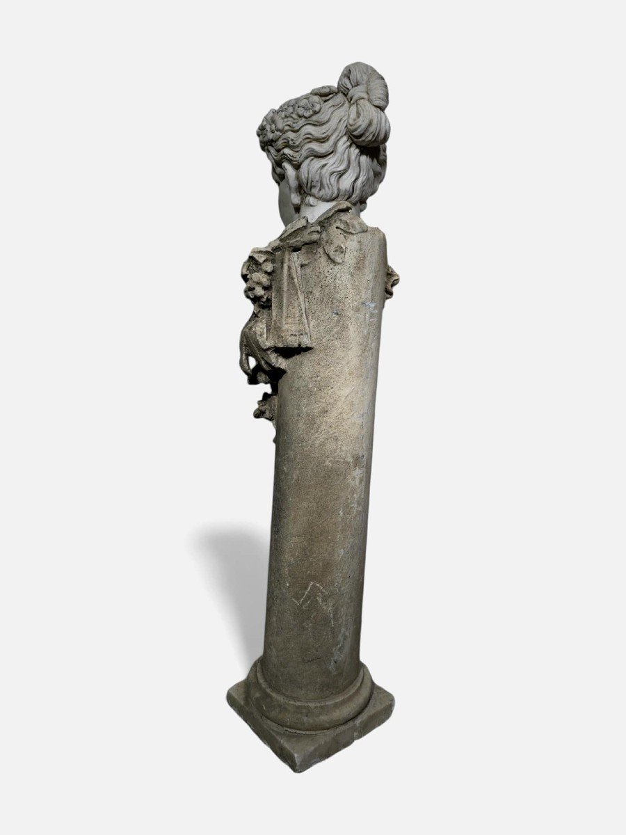 Large 19th Century Marble Statue - 120 Cm-photo-1