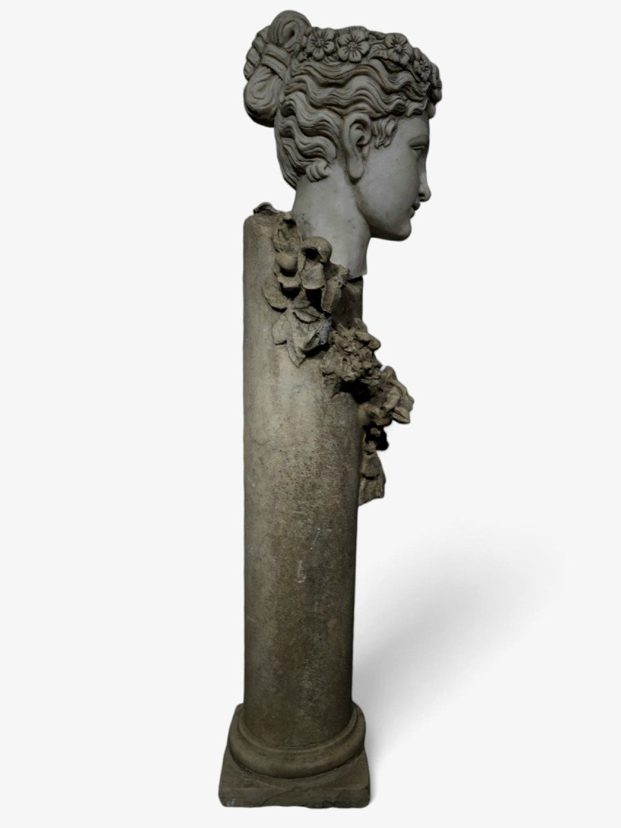 Large 19th Century Marble Statue - 120 Cm-photo-3