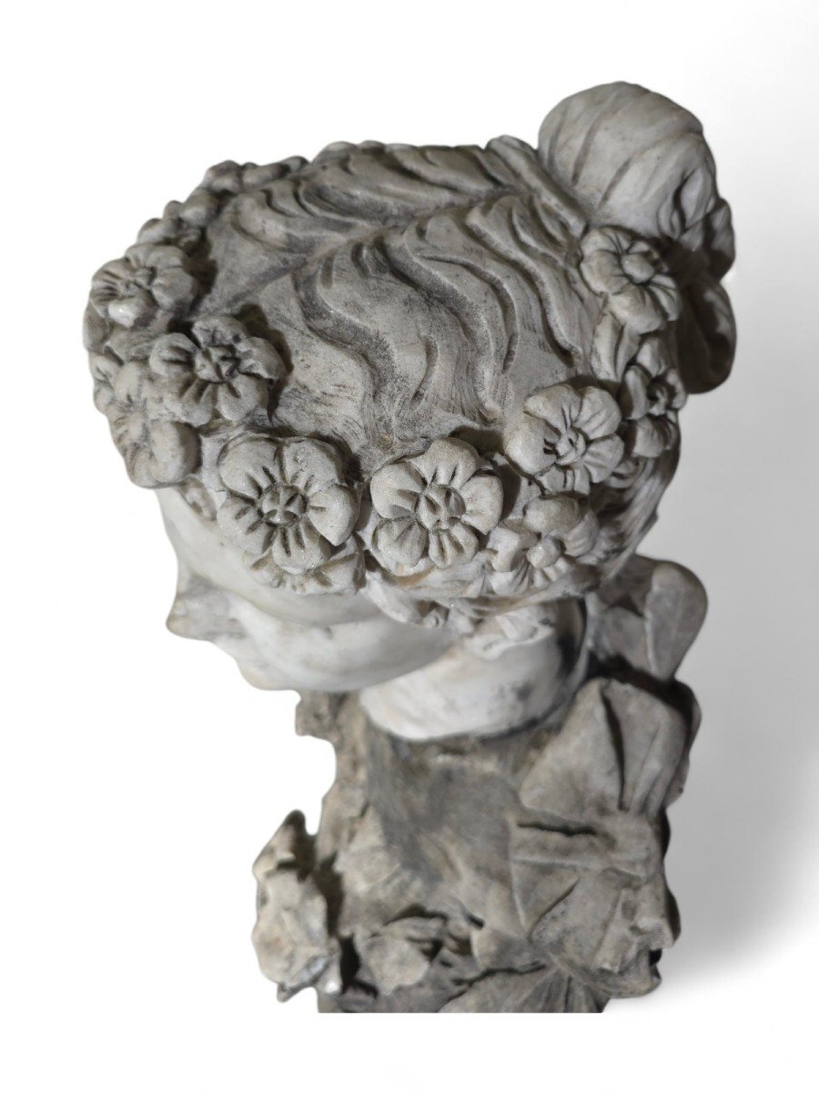 Large 19th Century Marble Statue - 120 Cm-photo-5