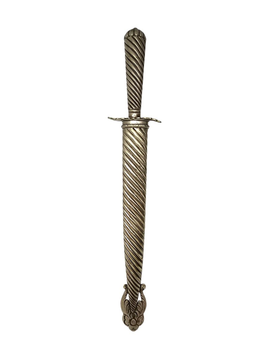 Vintage Argentinian Knife – 20cm Blade, Silver Metal-photo-5