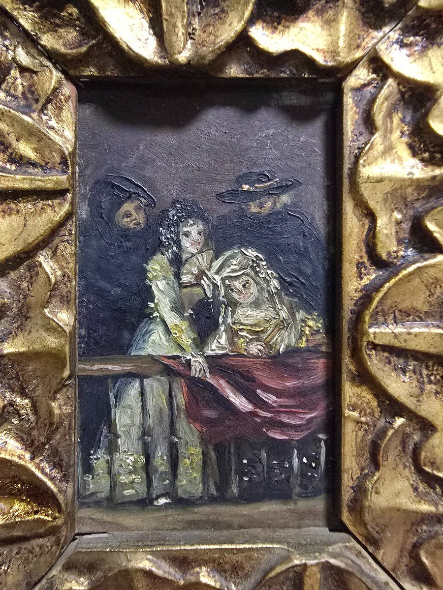 Small Oil Painting On Copper, Circa 1800-photo-4