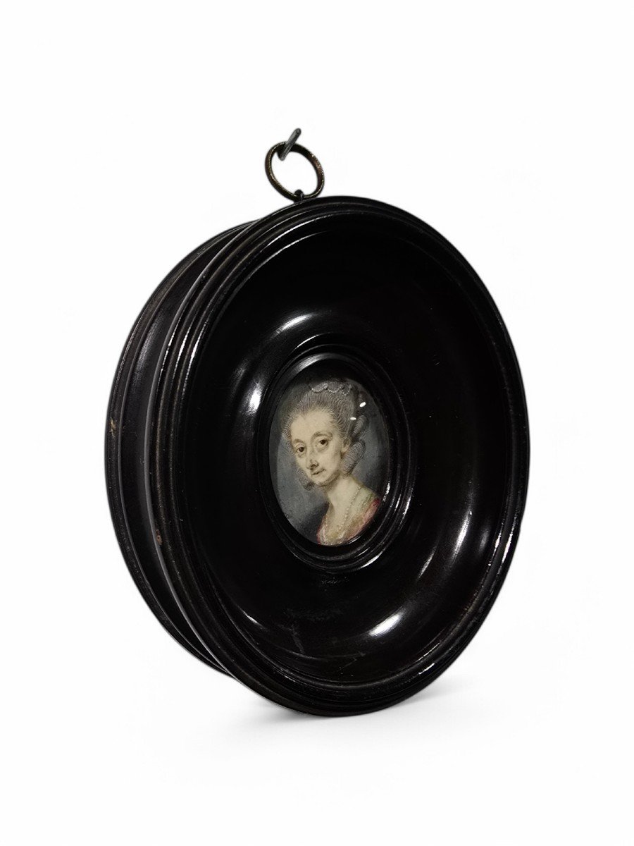 Peinture à l'Huile Miniature Du XVIIIe Siècle – Peut-être En Angleterre-photo-2