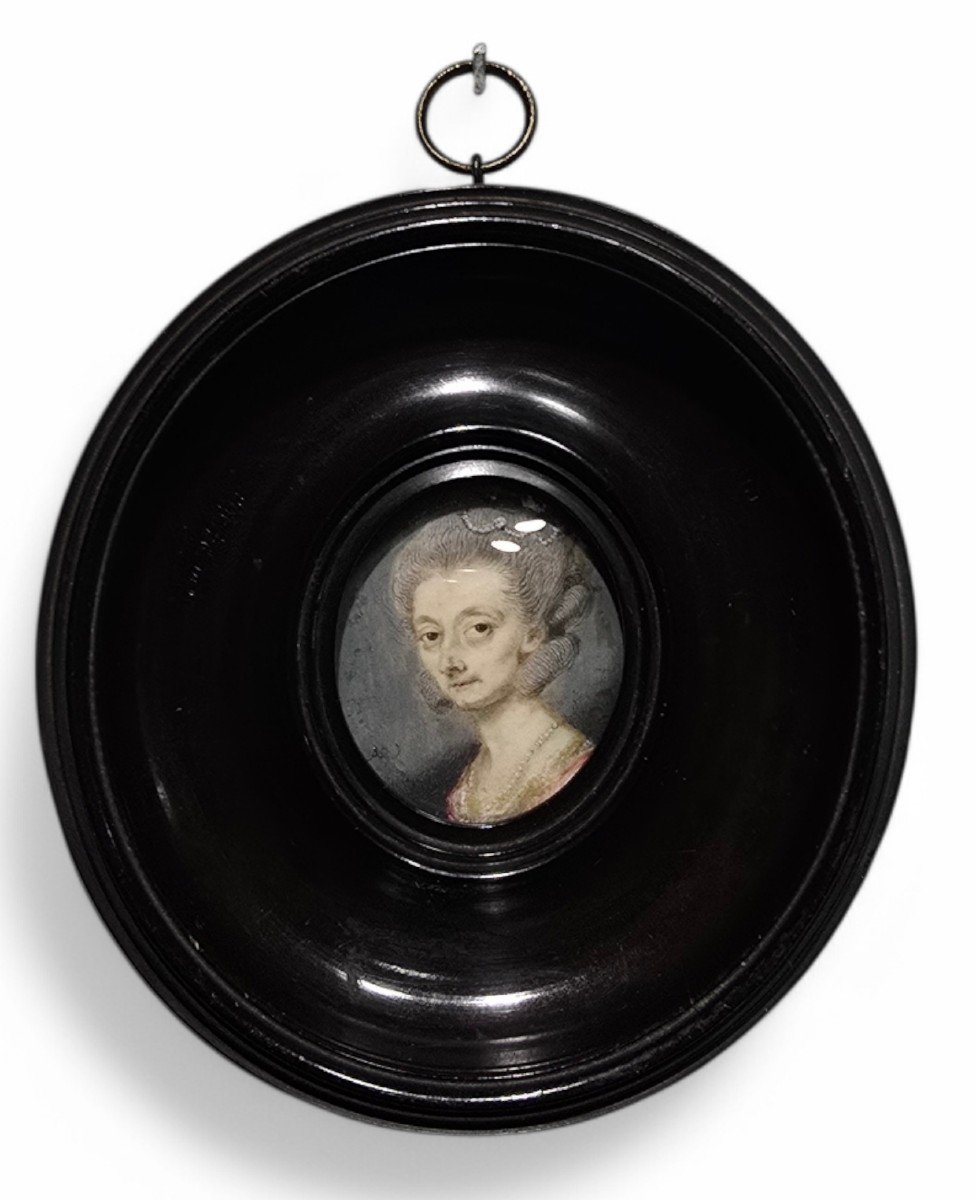 Peinture à l'Huile Miniature Du XVIIIe Siècle – Peut-être En Angleterre
