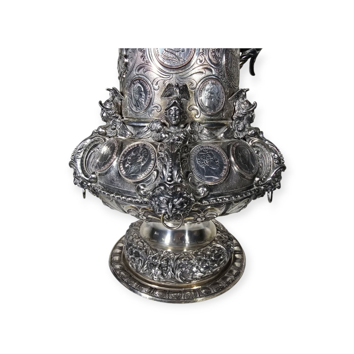 19th Century German Pitcher With Inlaid Pieces-photo-2