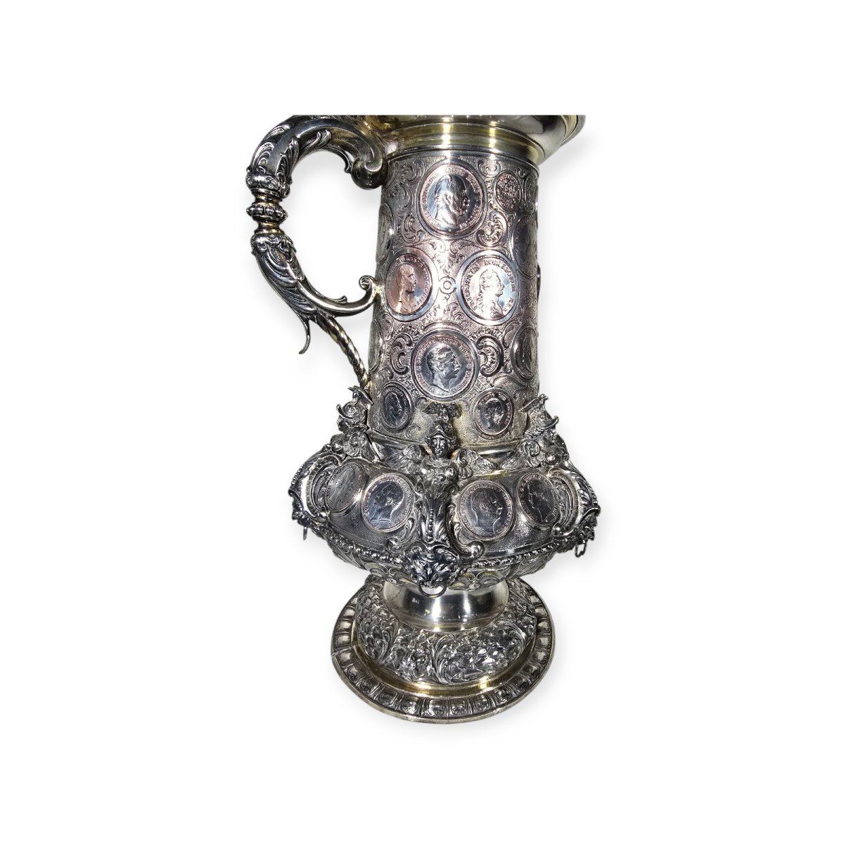 19th Century German Pitcher With Inlaid Pieces-photo-5