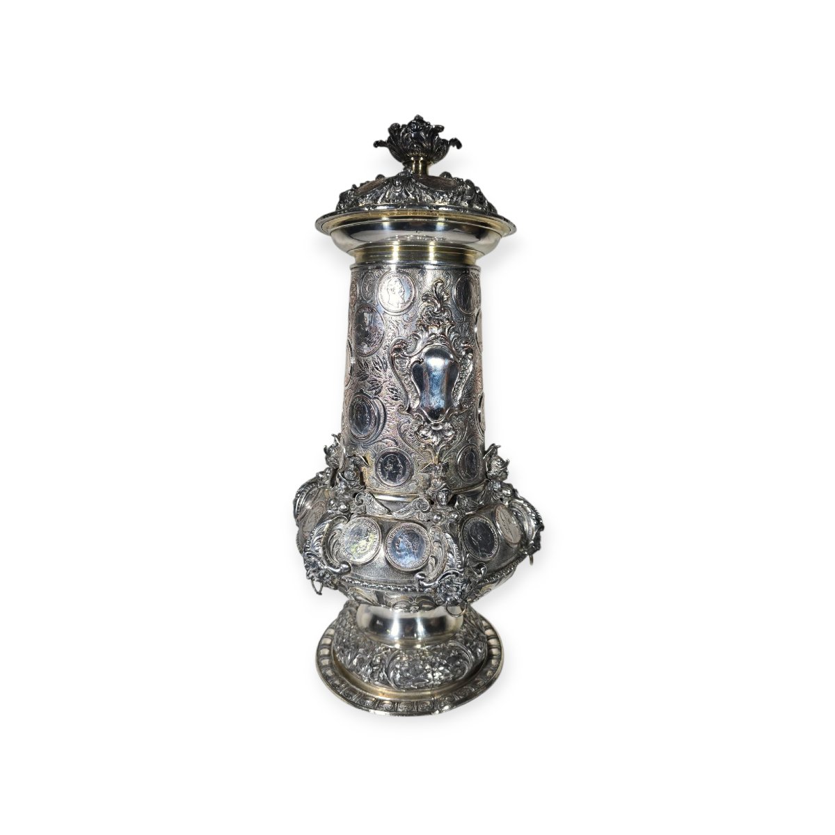 19th Century German Pitcher With Inlaid Pieces-photo-7
