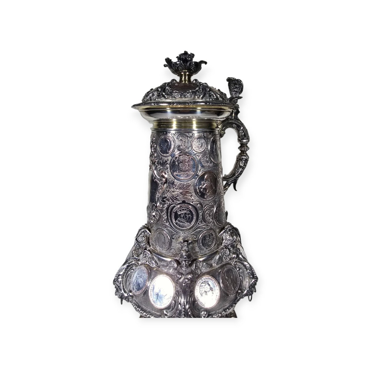 19th Century German Pitcher With Inlaid Pieces-photo-8