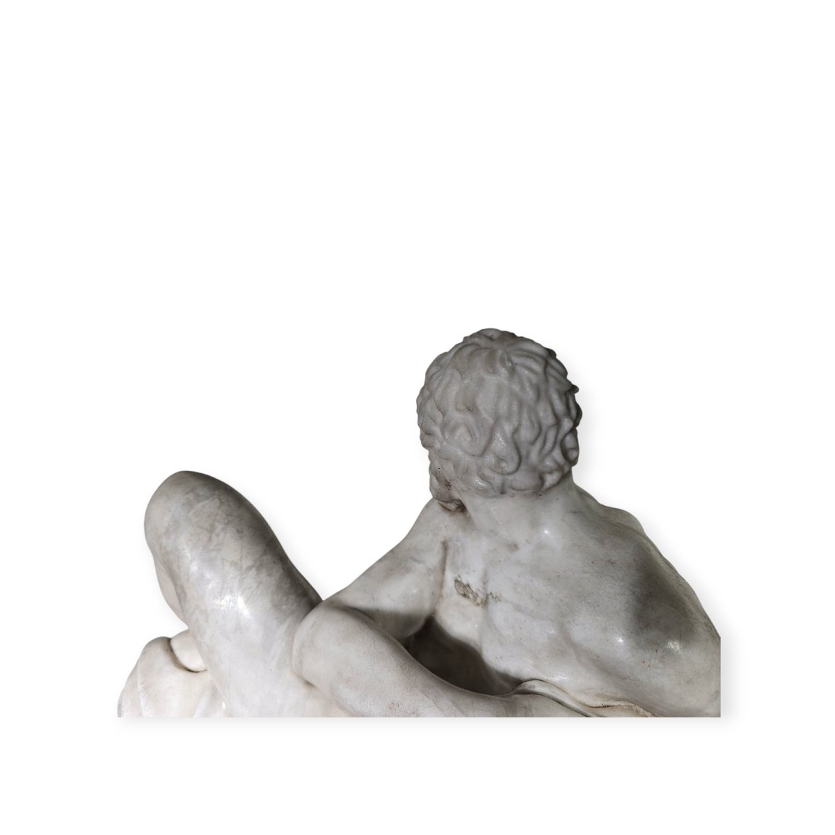 Marble Sculptures After Michelangelo Buonarroti – “day” And “night” – Early 20th Century-photo-2
