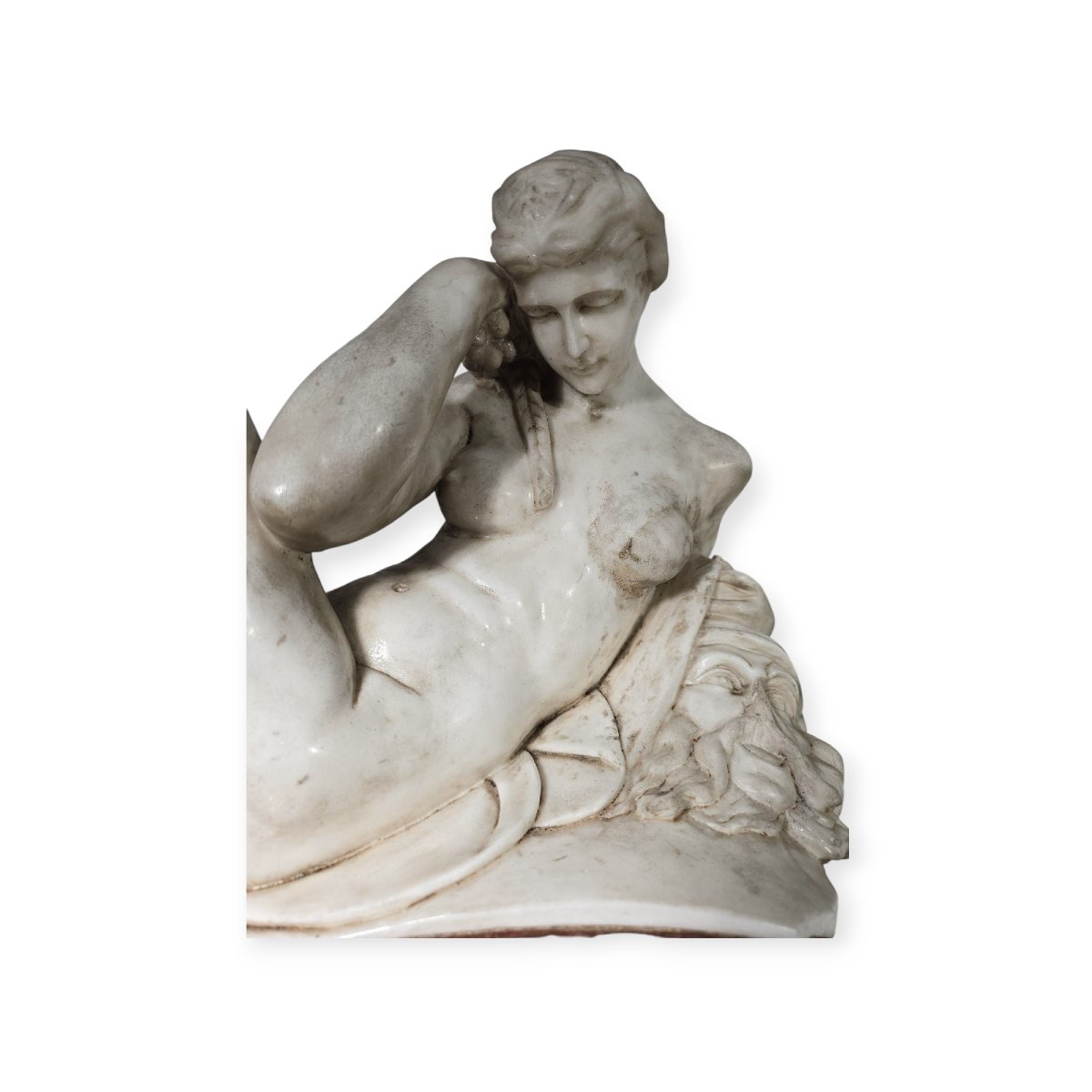 Marble Sculptures After Michelangelo Buonarroti – “day” And “night” – Early 20th Century-photo-8