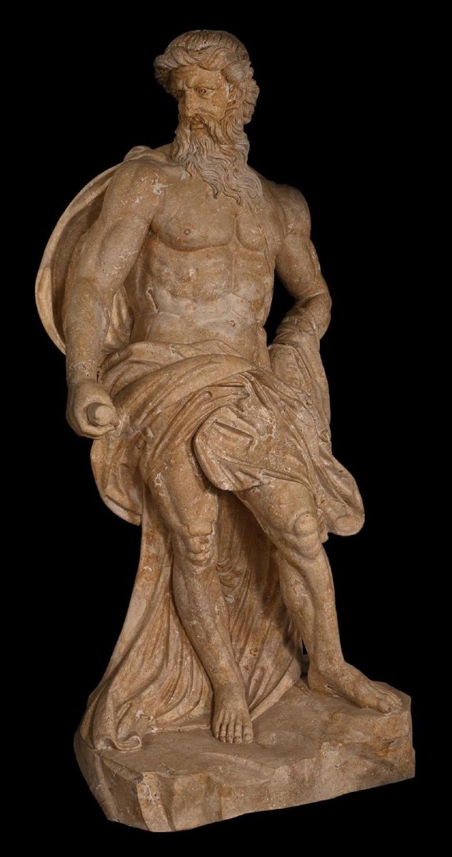 Greek Mythological Sculpture In Travertine Marble – Italy-photo-4