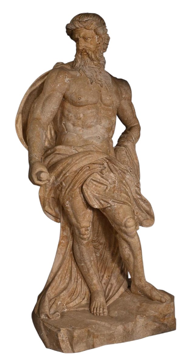 Greek Mythological Sculpture In Travertine Marble – Italy-photo-3