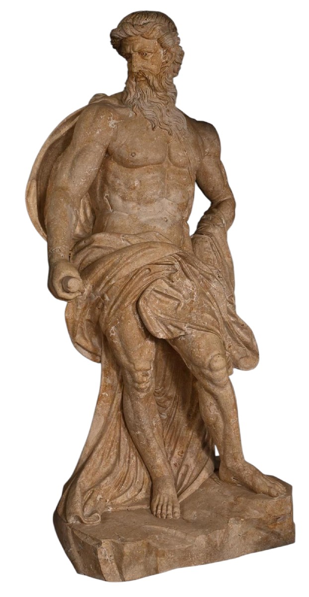 Greek Mythological Sculpture In Travertine Marble – Italy
