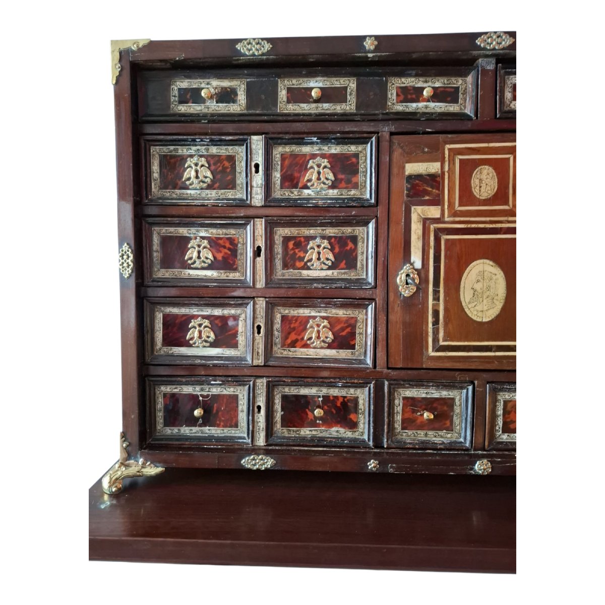 Important Cabinet Italien (bargueño) Du XVIIe Siècle-photo-1
