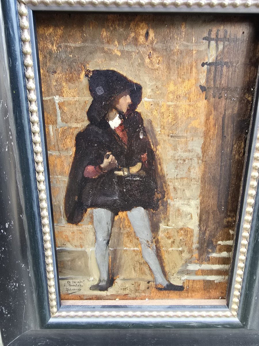  19th Century Oil Painting — Murder Scene Signed By Luis Taberner Y Mon-photo-2