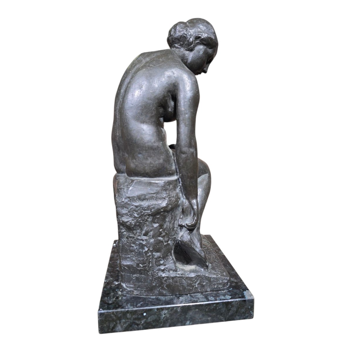 Sculpture En Bronze d'Une Danseuse Dans Le Style d'Edgar Degas France, Vers Le Début Du XXe Siè-photo-2