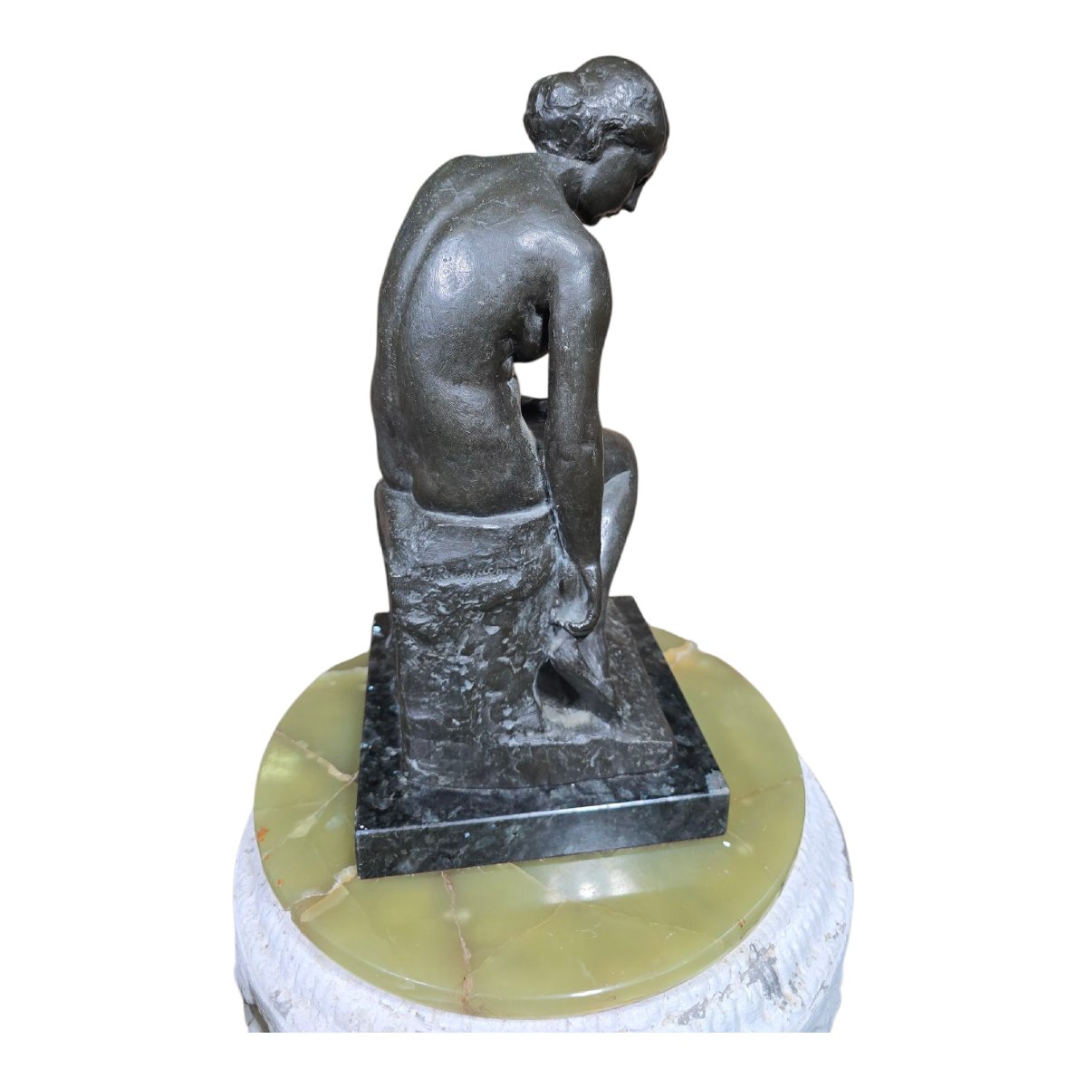 Sculpture En Bronze d'Une Danseuse Dans Le Style d'Edgar Degas France, Vers Le Début Du XXe Siè-photo-3