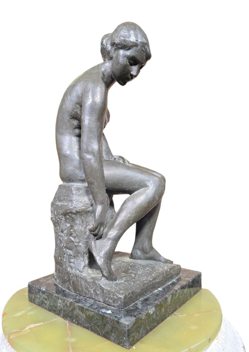Sculpture En Bronze d'Une Danseuse Dans Le Style d'Edgar Degas France, Vers Le Début Du XXe Siè