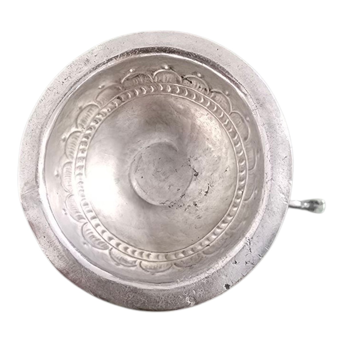 Paire De Calices Coloniaux En Argent Du XVIIIe Siècle-photo-6