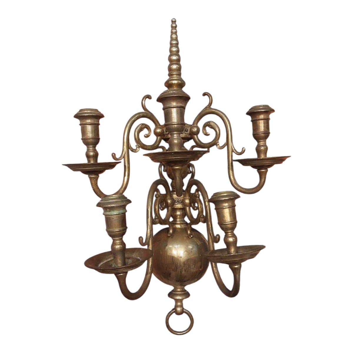 Ensemble De 3 Appliques Hollandaises En Bronze Du XIXe Siècle-photo-4