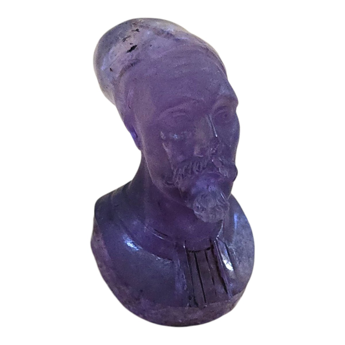 19th Century Hand-carved Amethyst Arab Bust-photo-2
