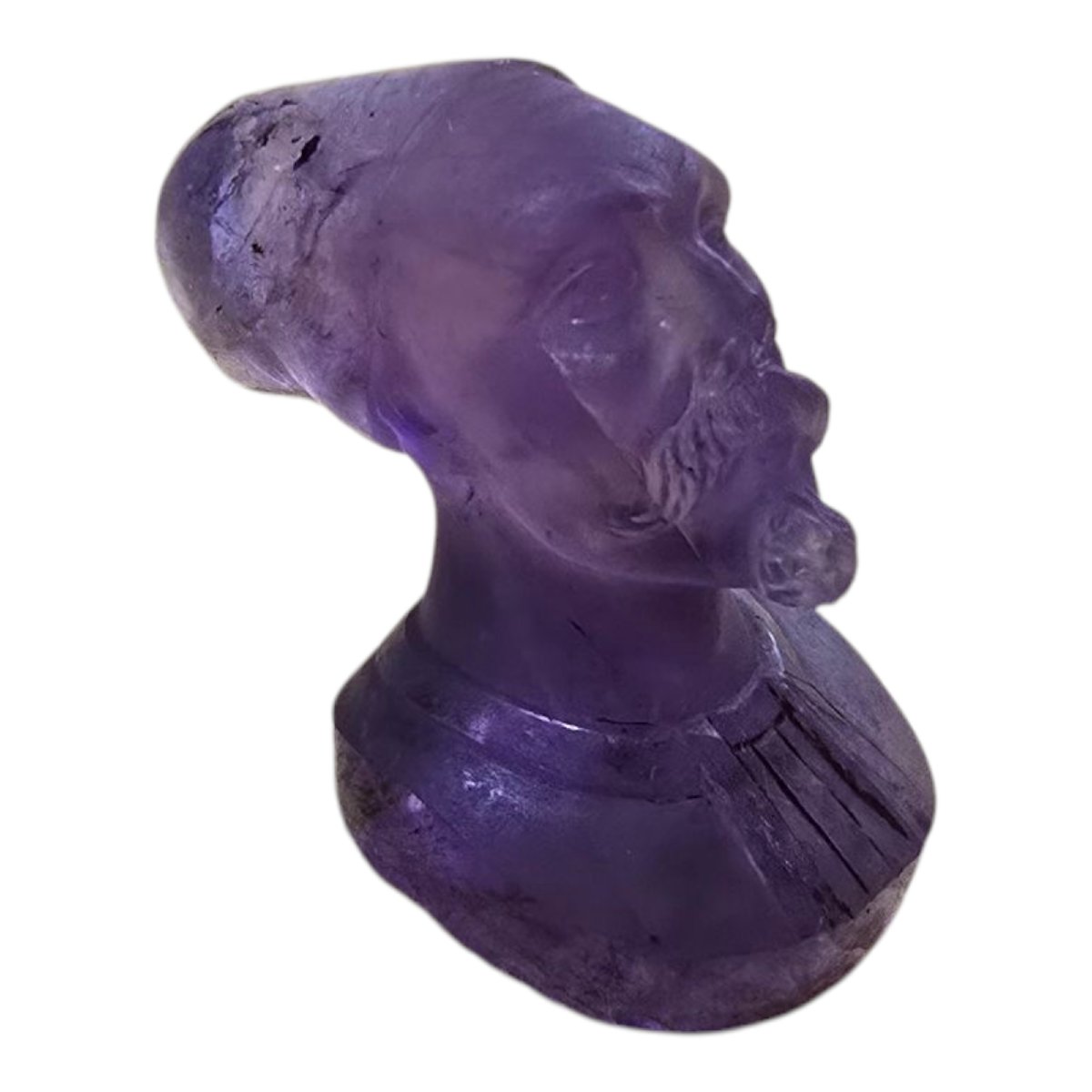 19th Century Hand-carved Amethyst Arab Bust-photo-3