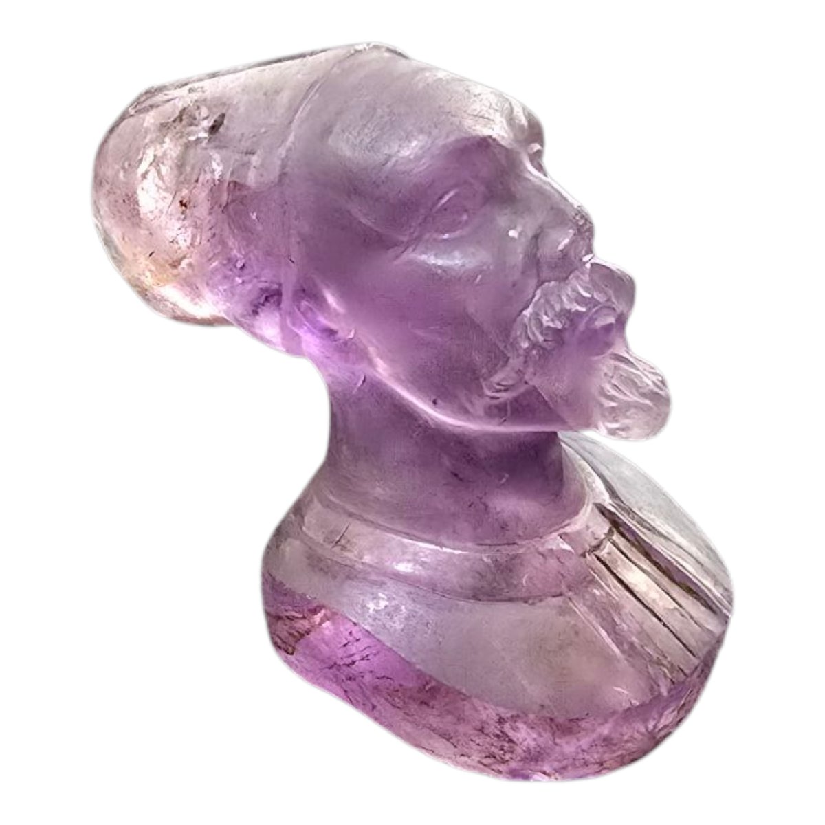 19th Century Hand-carved Amethyst Arab Bust-photo-4