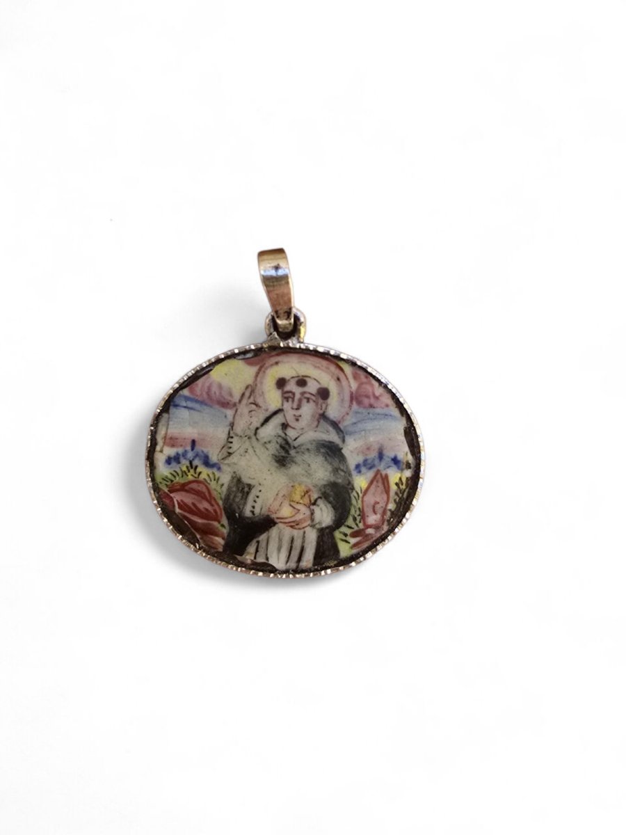 Enameled Reliquary Pendant – 19th Century-photo-2