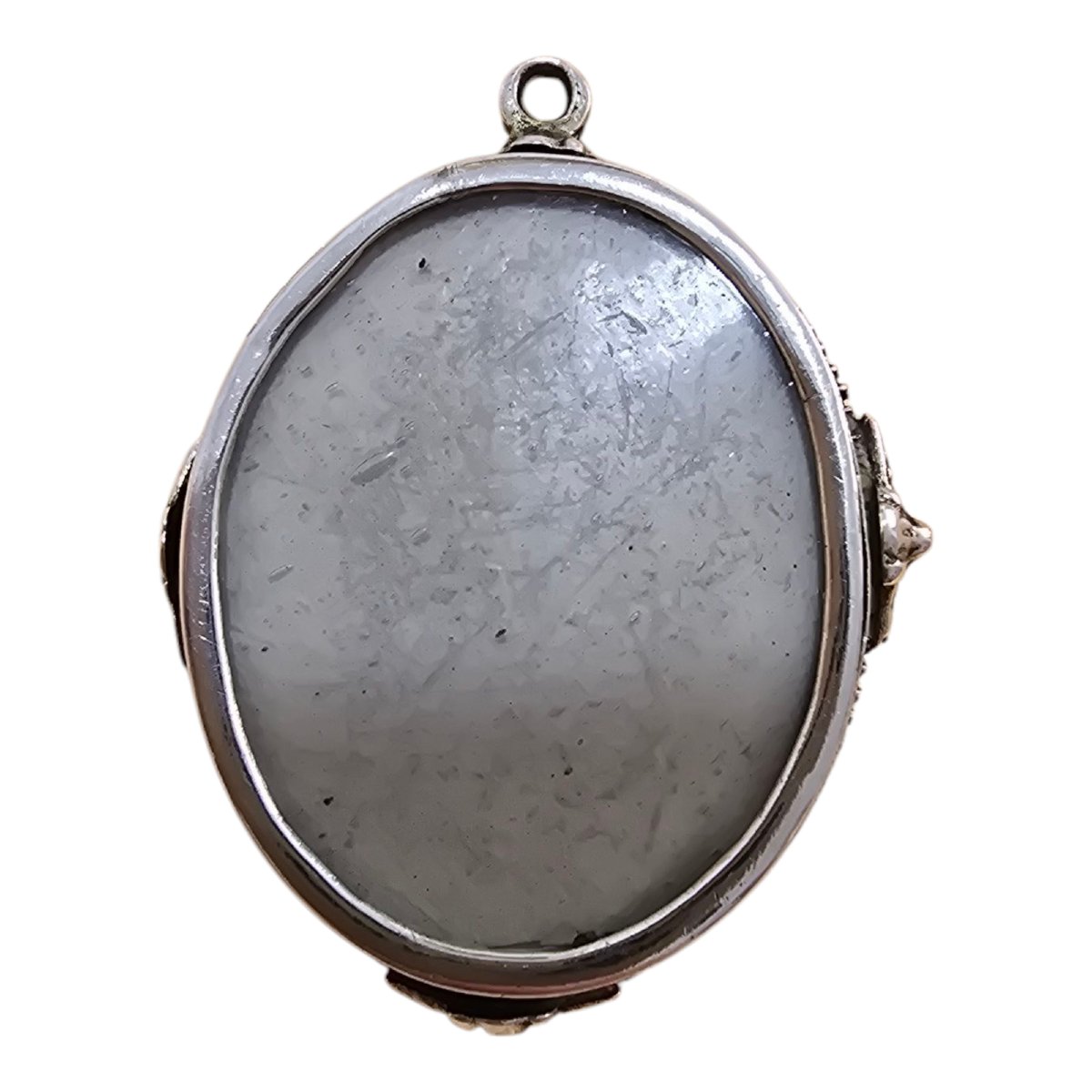 Pendentif Médaillon En Argent Massif – XVIIIe Siècle-photo-3